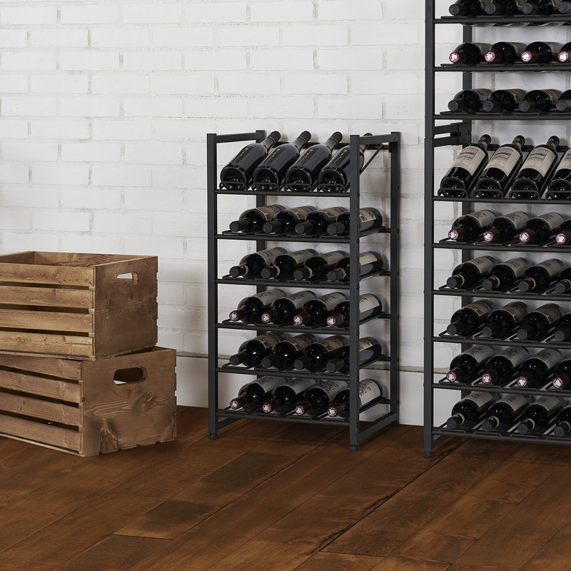 NeatFreak 24 Bottle Floor Wine Bottle Rack in Black & Reviews Wayfair